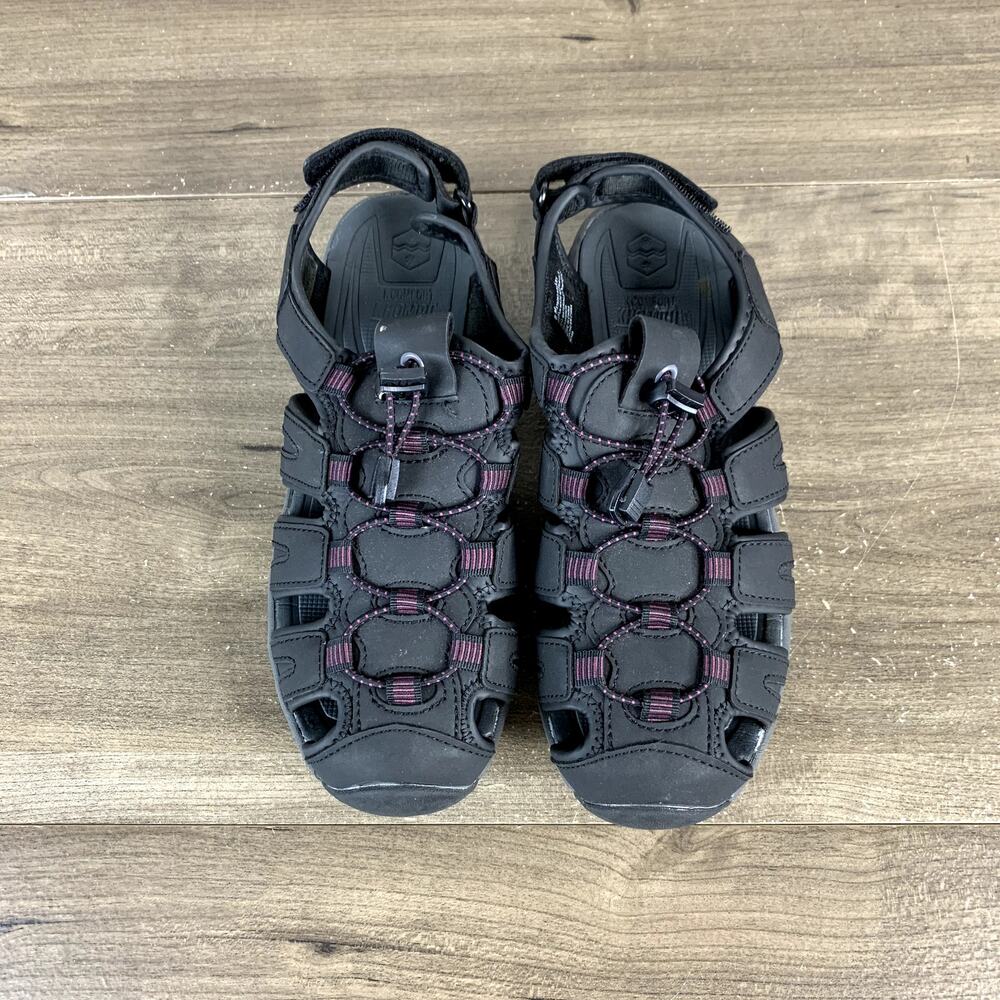 Khombu Womens Waterproof Sandals Shoes Black Hiking Size 8 M